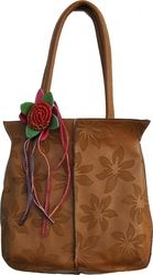 Продам рыжую сумку с цветком Новая