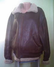 Кожаная меховая зимняя куртка - дублёнка Пилот 