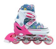 Ролики кеды детские раздвижные Suxfly розовые кеды