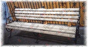 Кованные лавочки, боковины для лавочек, брус.