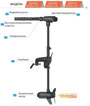 Электромотор лодочный Haswing Protruar 2.0 л.с. 85 lbs